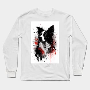 Border Collie Portrait Long Sleeve T-Shirt